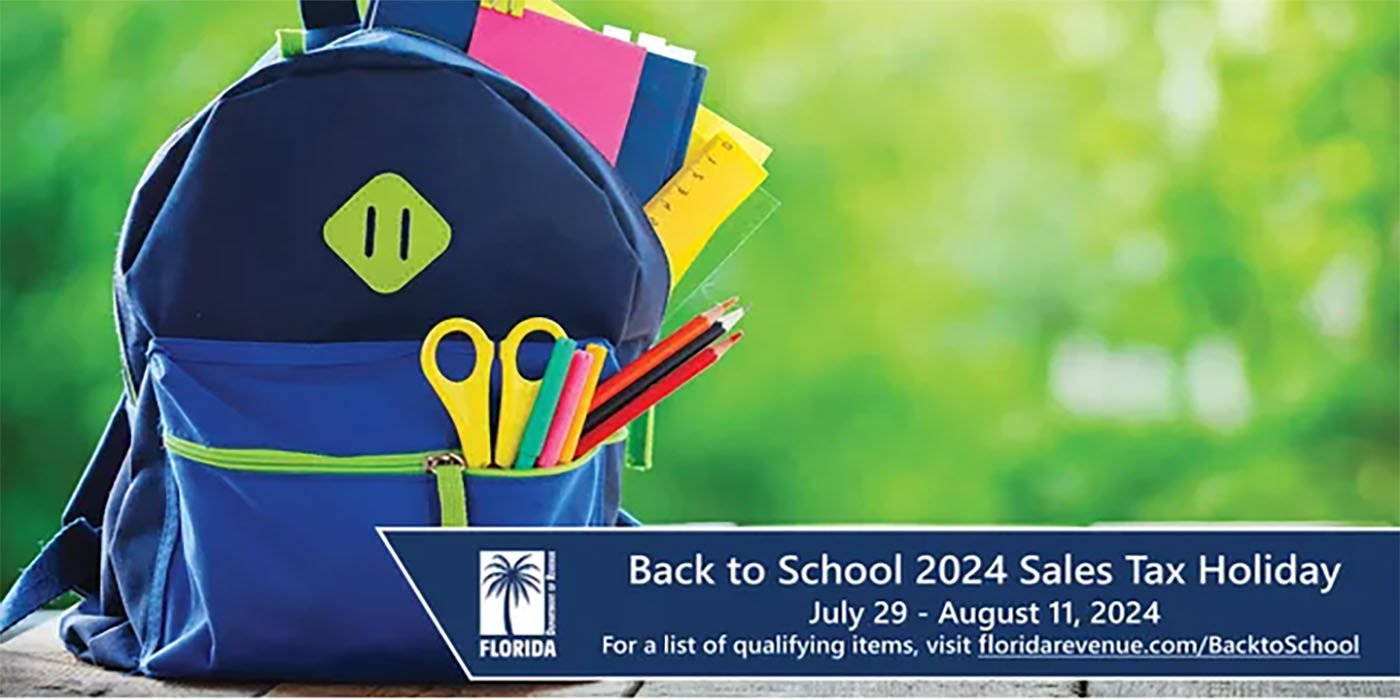 Read more about the article Florida Back to School Sales Tax Holiday for Florida July 29 – August 11, 2024